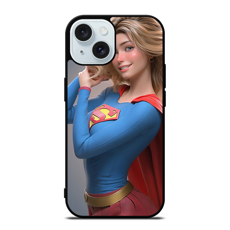 SUPERGIRL BEAUTIFUL DC SUPERHERO iPhone 15 Case Cover