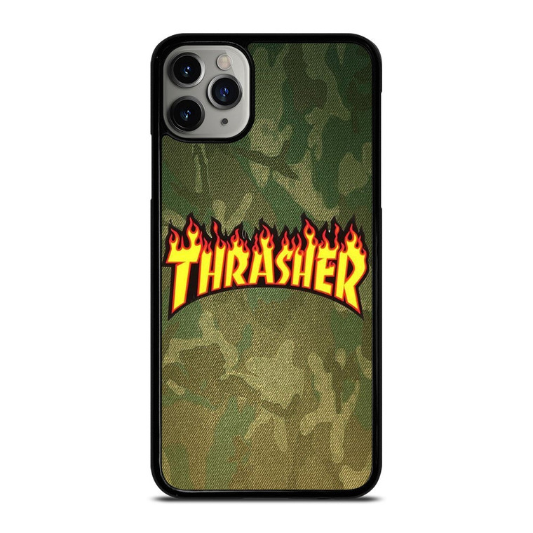 THRASHER LOGO CAMO FABRIC iPhone 11 Pro Max Case Cover
