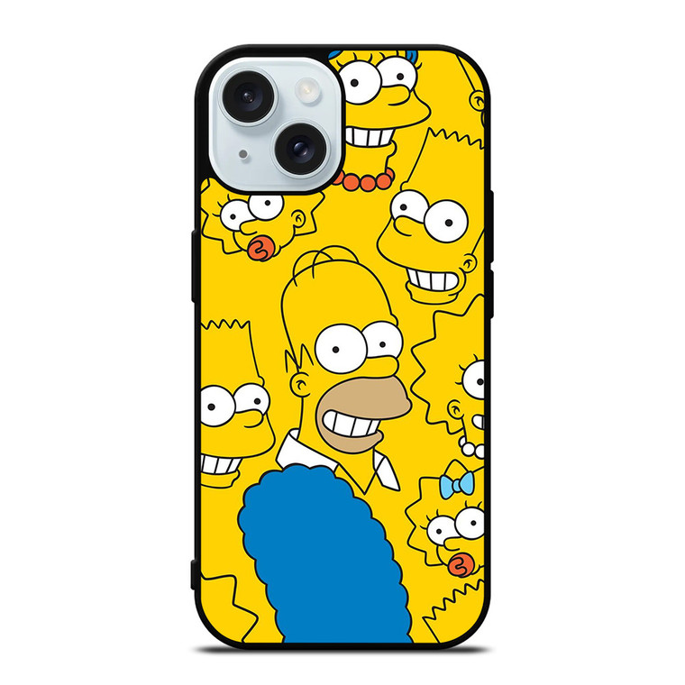 THE SIMPSONS CARTOON COLLAGE iPhone 15 Case Cover