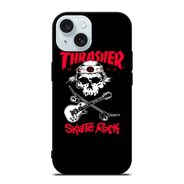 THRASHER SKATEBOARD MAGAZINE SKULL iPhone 15 Case Cover