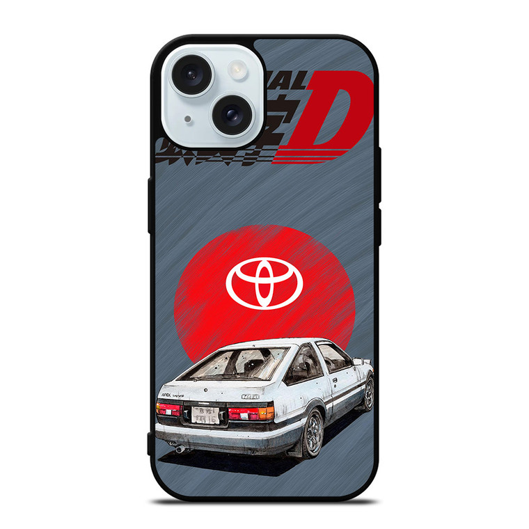 TOYOTA INITIAL D  iPhone 15 Case Cover TOYOTA INITIAL D  iPhone 15 Case Cover