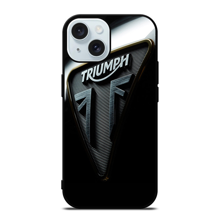 TRIUMPH MOTORCYCLE EMBLEM iPhone 15 Case Cover