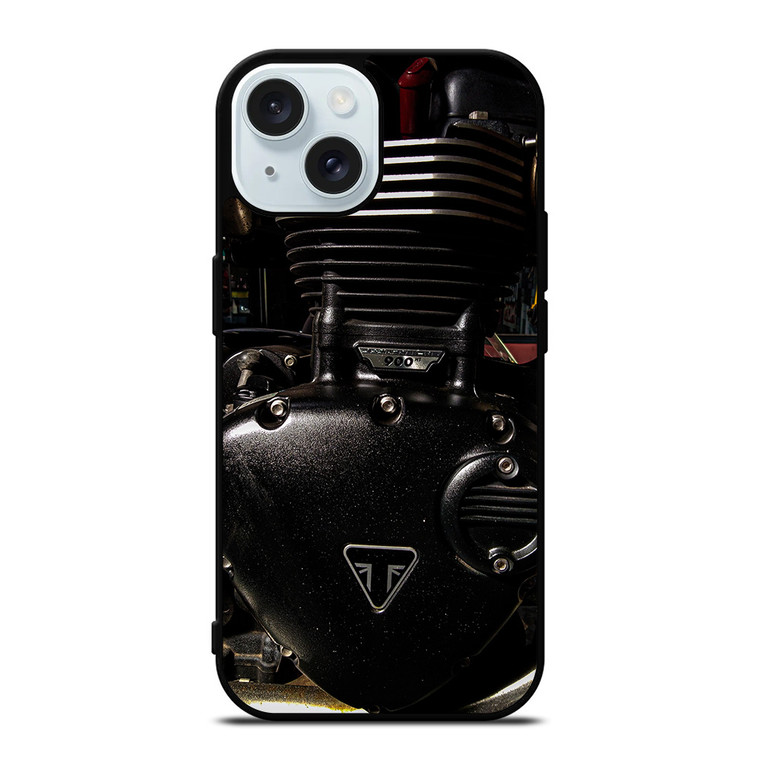 TRIUMPH MOTORCYCLE ENGINE iPhone 15 Case Cover