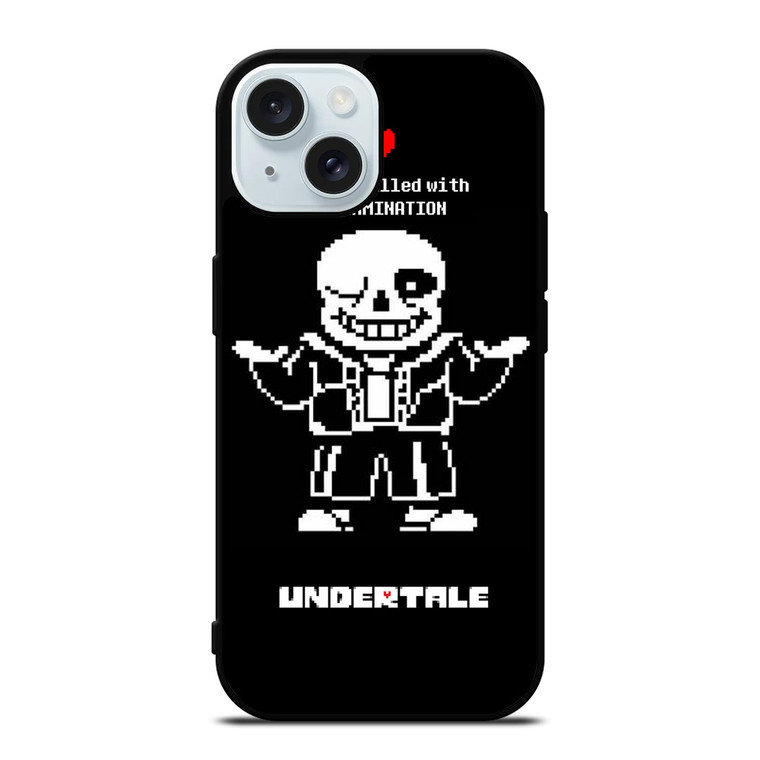 UNDERTALE SANS 8 BIT QUOTE iPhone 15 Case Cover