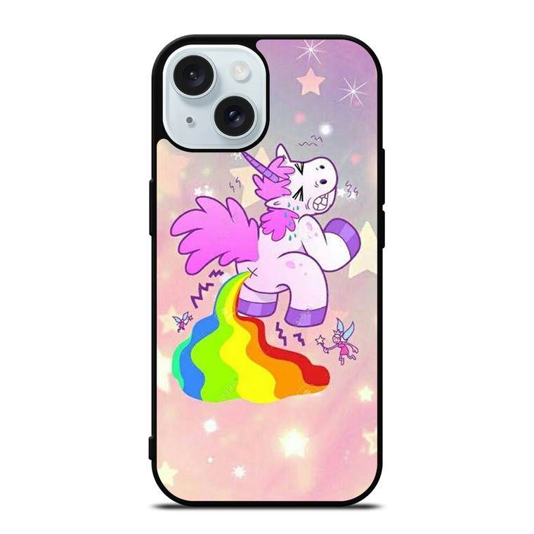 UNICORN POOPING RAINBOW iPhone 15 Case Cover