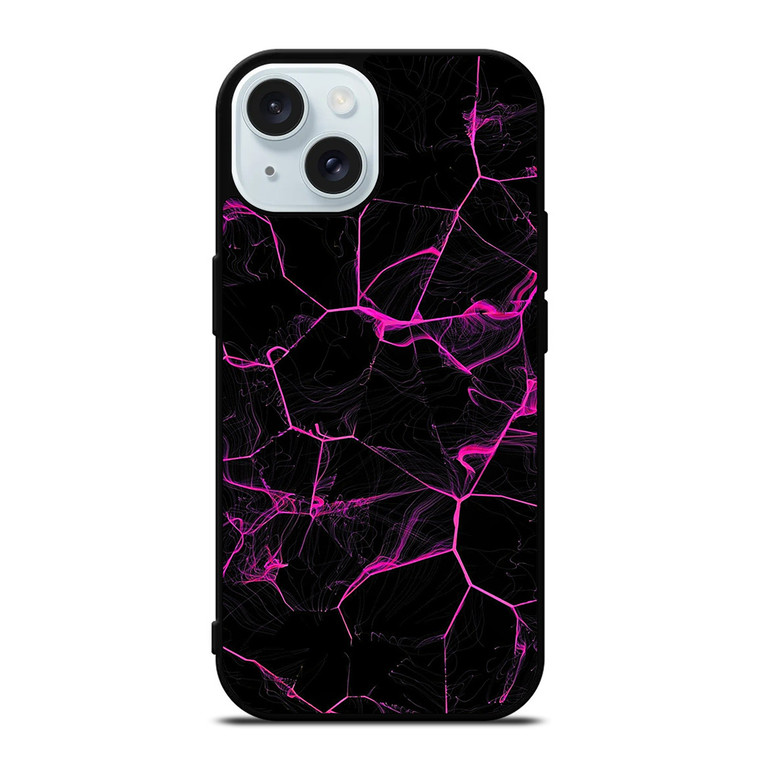 VIOLET ABSTRACT SMOKED GRID iPhone 15 Case Cover