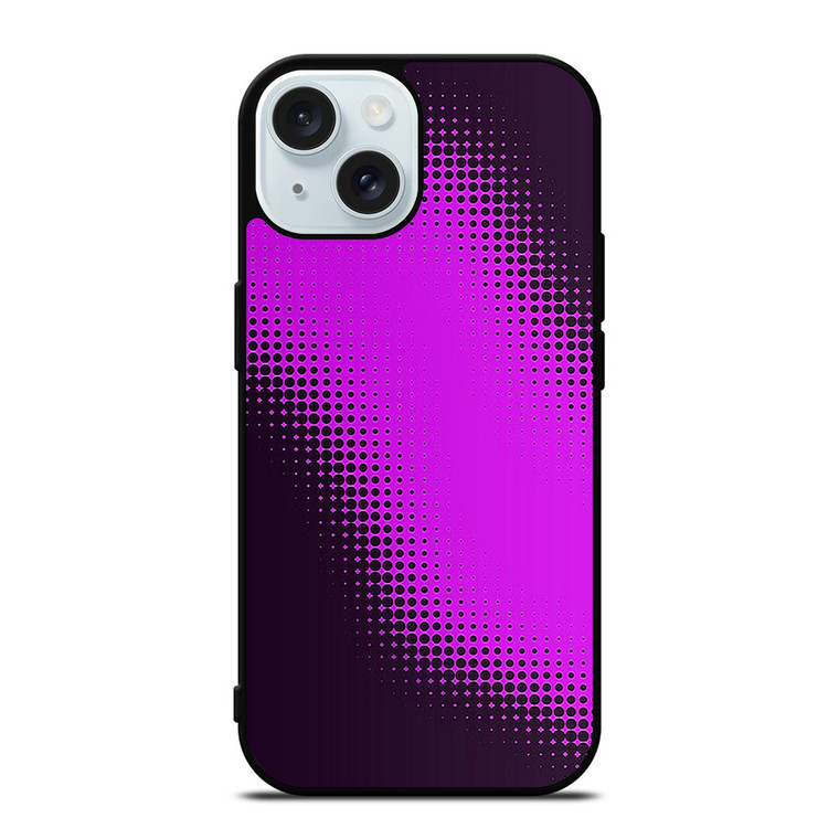 VIOLET HALFTONE PATTERN iPhone 15 Case Cover
