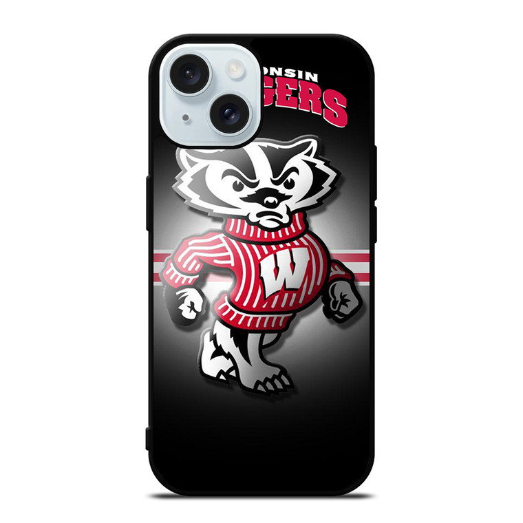 WISCONSIN BADGER FOOTBALL LOGO iPhone 15 Case Cover