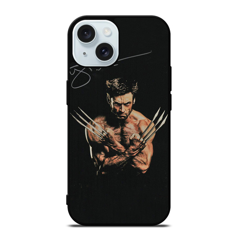 WOLVERINE LOGAN MARVEL SIGNATURE iPhone 15 Case Cover WOLVERINE LOGAN MARVEL SIGNATURE iPhone 15 Case Cover