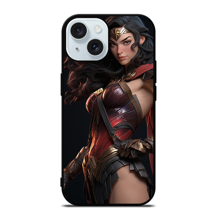 WONDER WOMAN DC COMIC BEAUTIFUL SUPERHERO iPhone 15 Case Cover
