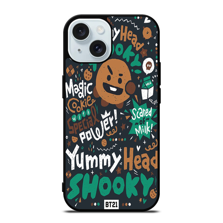 YUMMY HEAD SHOOKY BTS 21 iPhone 15 Case Cover