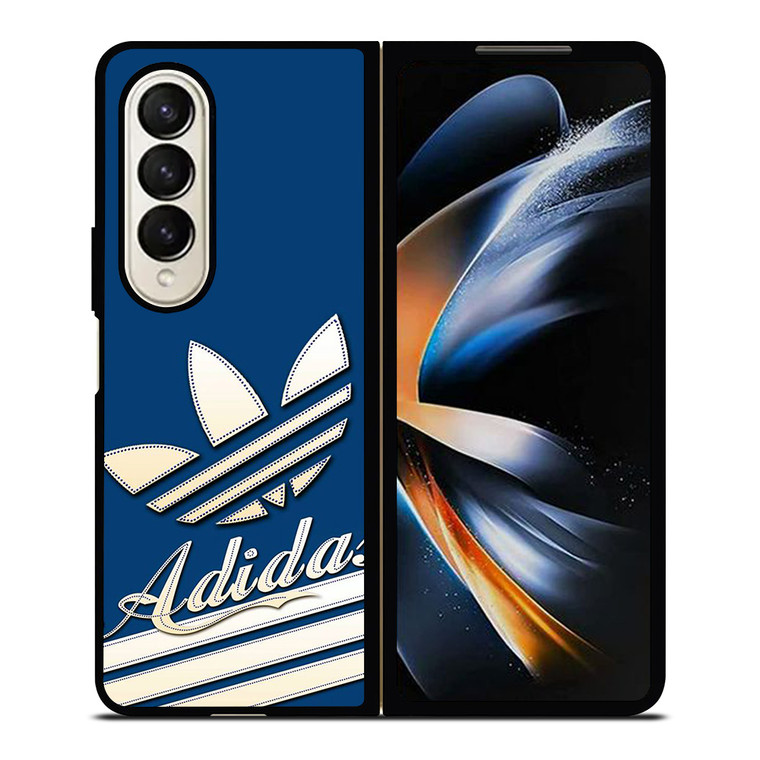 ADIDAS LOGO BLUE RETRO Samsung Galaxy Z Fold 4 Case Cover ADIDAS LOGO BLUE RETRO Samsung Galaxy Z Fold 4 Case Cover