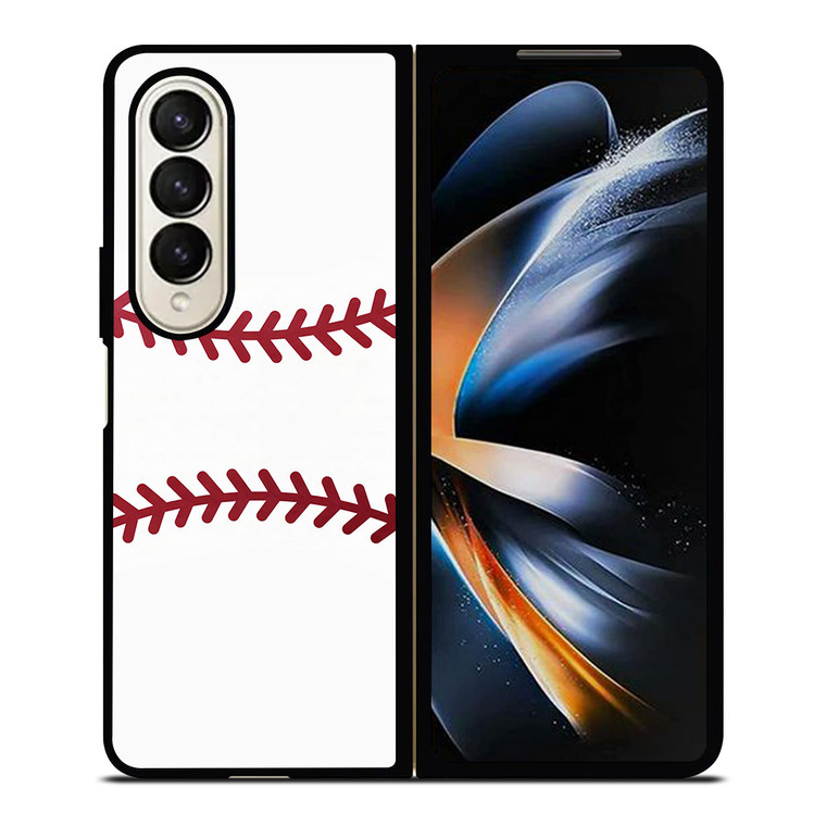 BASEBALL RED STITCHING Samsung Galaxy Z Fold 4 Case Cover