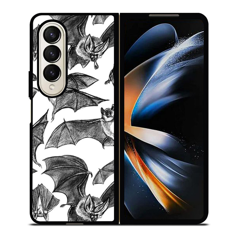 BAT HAND DRAWING PATTERN Samsung Galaxy Z Fold 4 Case Cover