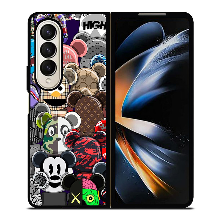 BEARBRICK BRAND COLABORATION Samsung Galaxy Z Fold 4 Case Cover BEARBRICK BRAND COLABORATION Samsung Galaxy Z Fold 4 Case Cover