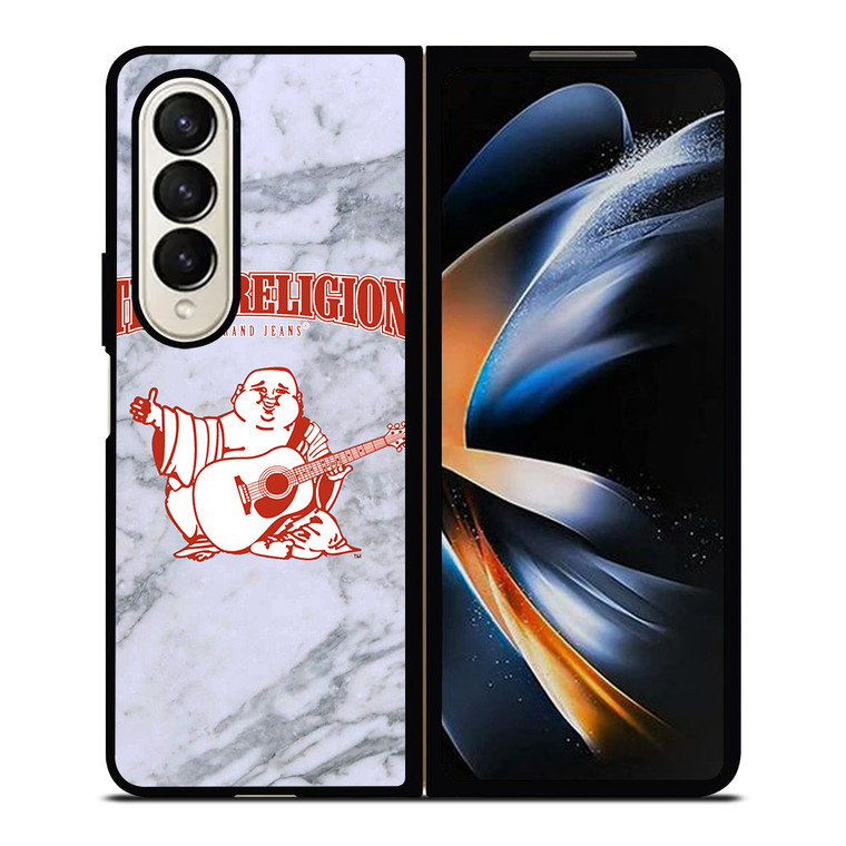 BIG BUDDHA TRUE RELIGION MARBLE Samsung Galaxy Z Fold 4 Case Cover