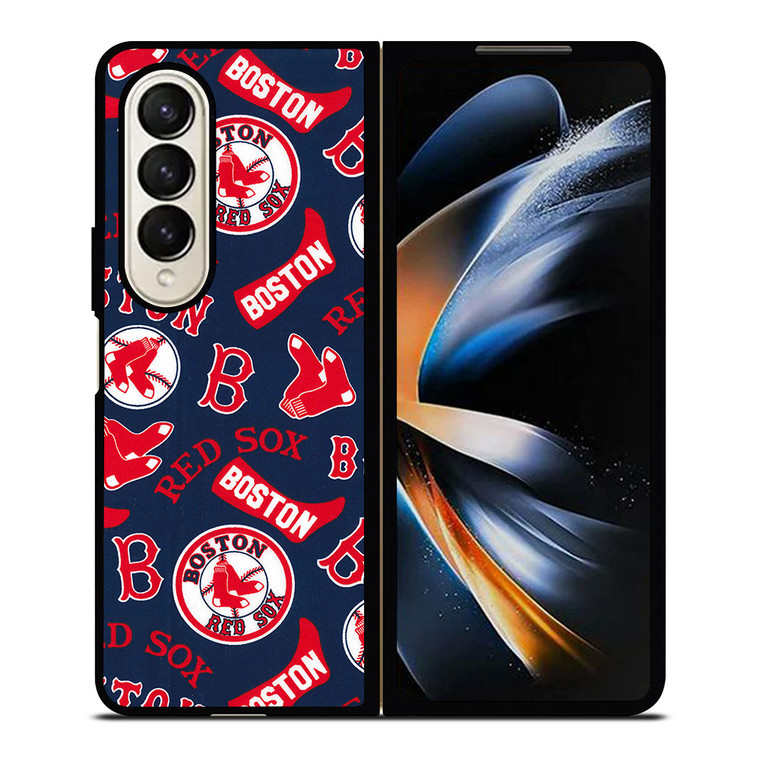 BOSTON RED SOX BASEBALL PATTERN Samsung Galaxy Z Fold 4 Case Cover