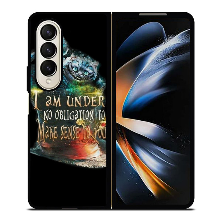 CHESHIRE CAT QUOTE ALICE IN WONDERLAND Samsung Galaxy Z Fold 4 Case Cover