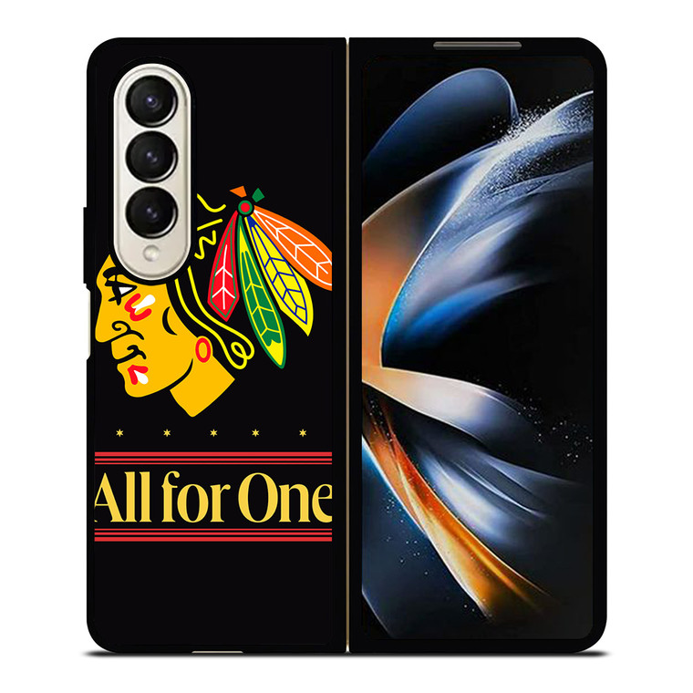 CHICAGO BLACKHAWKS ALL FOR ONE Samsung Galaxy Z Fold 4 Case Cover