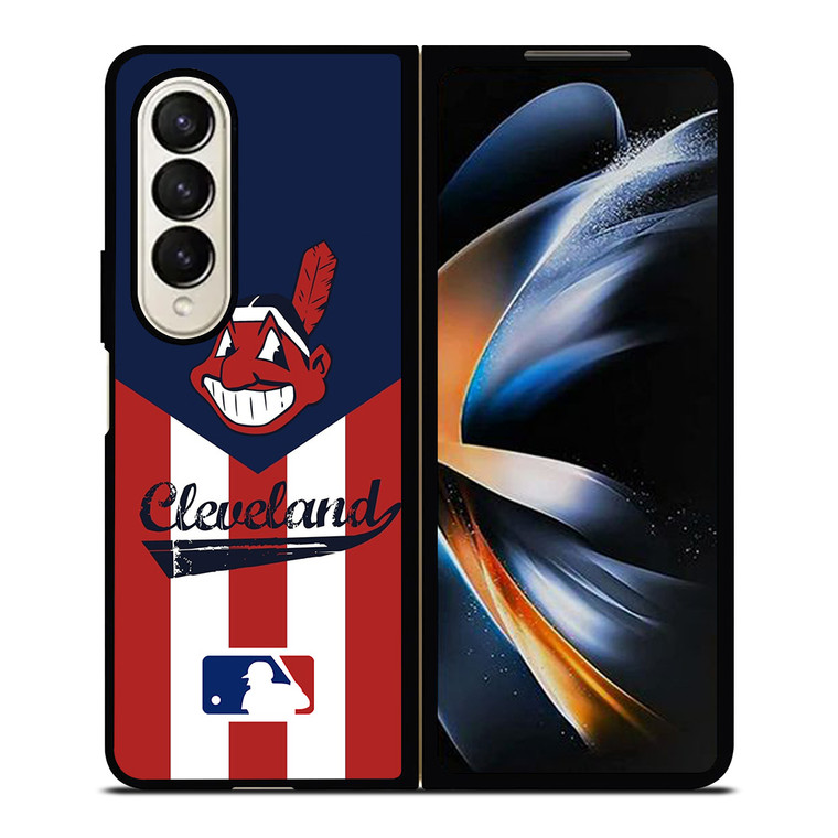 CLEVELAND INDIANS STRIPE LOGO Samsung Galaxy Z Fold 4 Case Cover