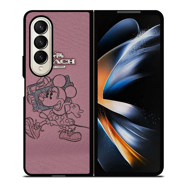 COACH NEW YORK PINK MICKEY MOUSE Samsung Galaxy Z Fold 4 Case Cover