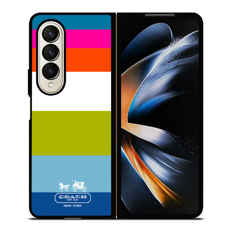 COACH NEW YORK STRIPE Samsung Galaxy Z Fold 4 Case Cover