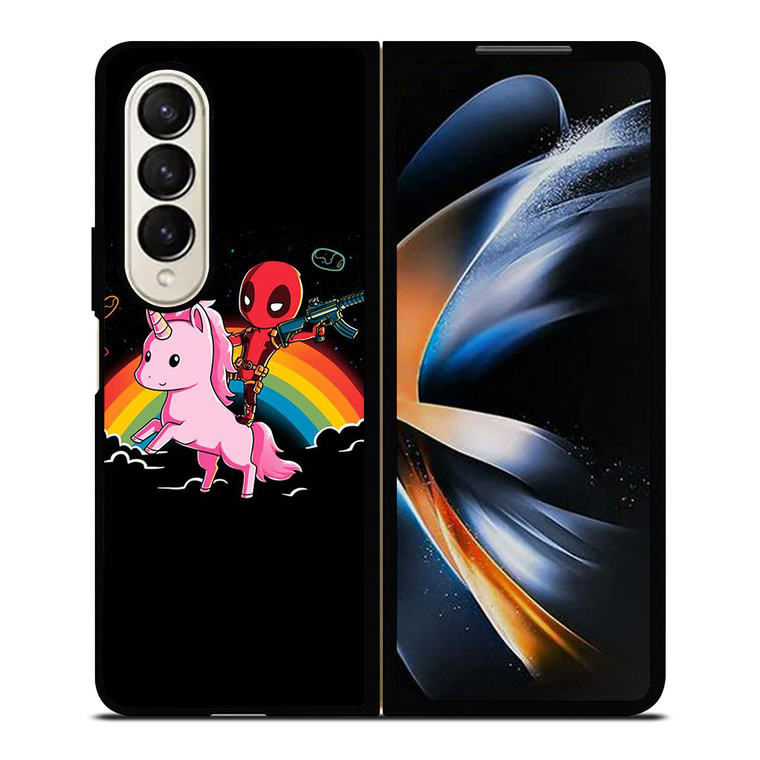DEADPOOL AND UNICORN CUTE Samsung Galaxy Z Fold 4 Case Cover