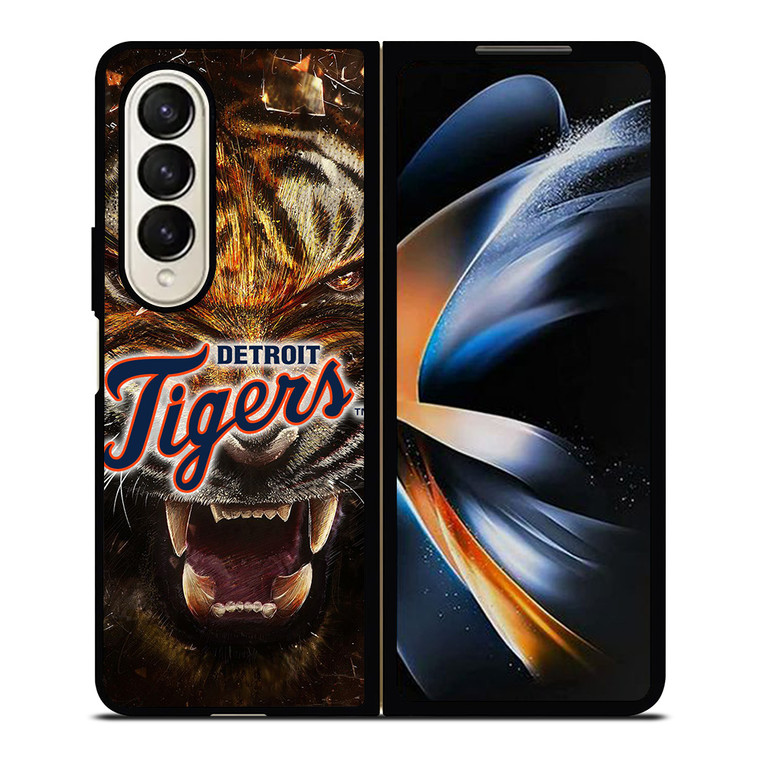DETORIT TIGERS CLUB ICON BASEBALL TEAM MLB LOGO Samsung Galaxy Z Fold 4 Case Cover DETORIT TIGERS CLUB ICON BASEBALL TEAM MLB LOGO Samsung Galaxy Z Fold 4 Case Cover