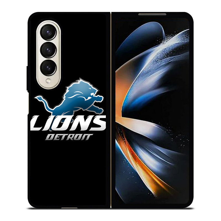DETROIT LIONS BLACK Samsung Galaxy Z Fold 4 Case Cover