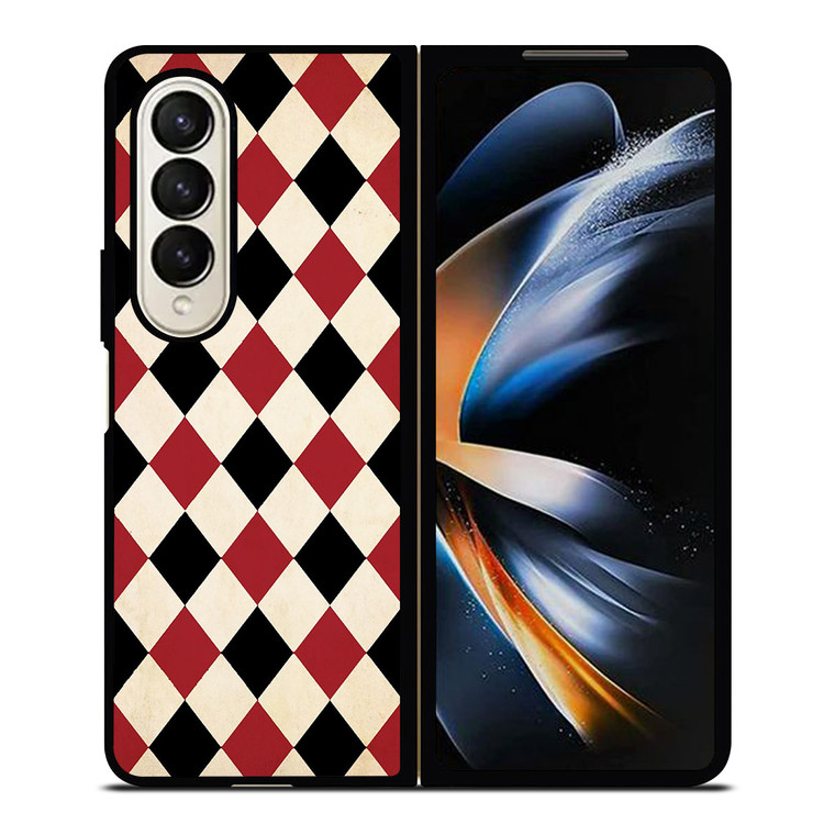 DIAMOND RED BACK PATTERN Samsung Galaxy Z Fold 4 Case Cover