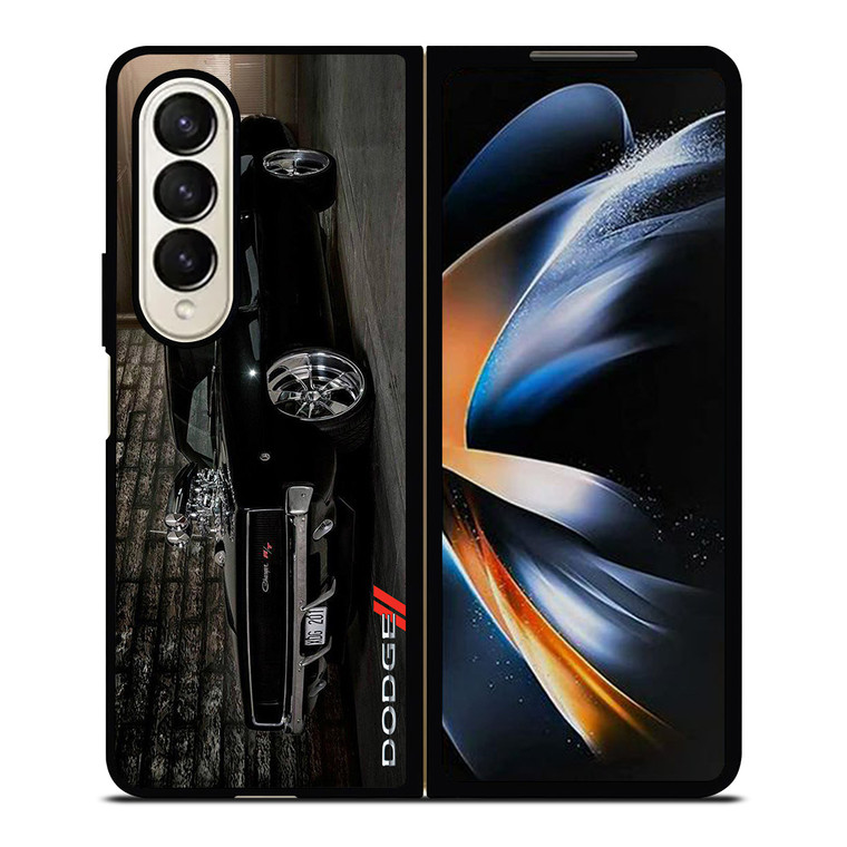 DODGE CHARGER BLACK CAR Samsung Galaxy Z Fold 4 Case Cover