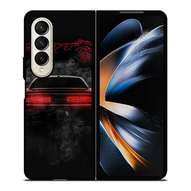 DODGE SRT CHALLENGER HELLCAT BLACK Samsung Galaxy Z Fold 4 Case Cover
