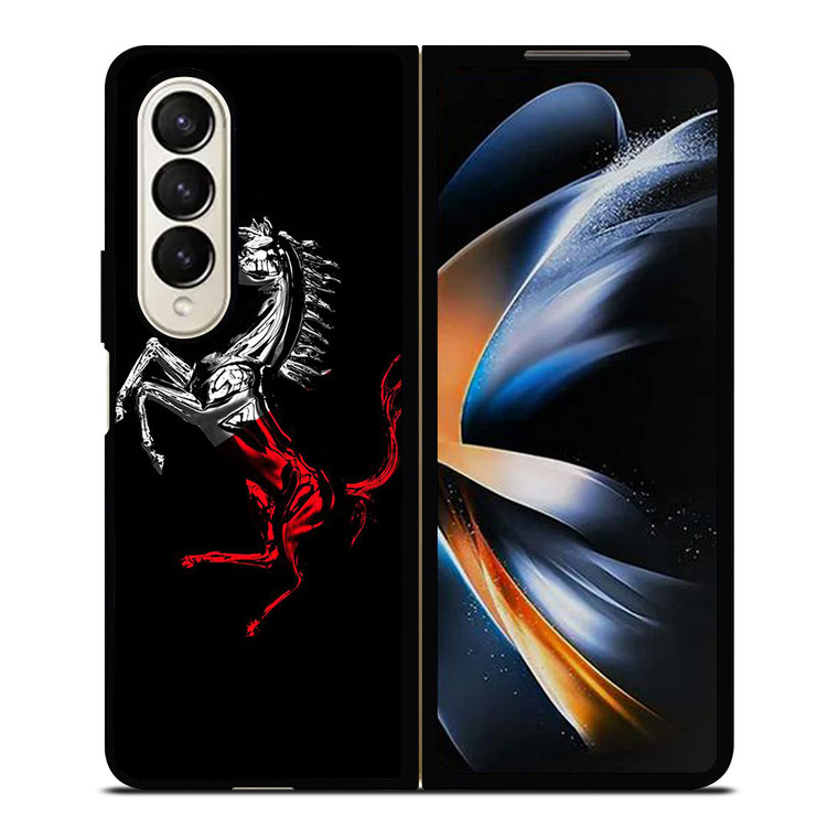 FERRARI LOGO CHROME HORSE Samsung Galaxy Z Fold 4 Case Cover