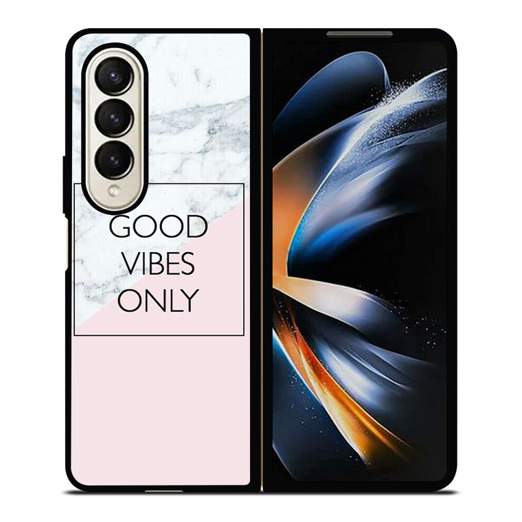 GOOD VIBES ONLY MARBLE Samsung Galaxy Z Fold 4 Case Cover