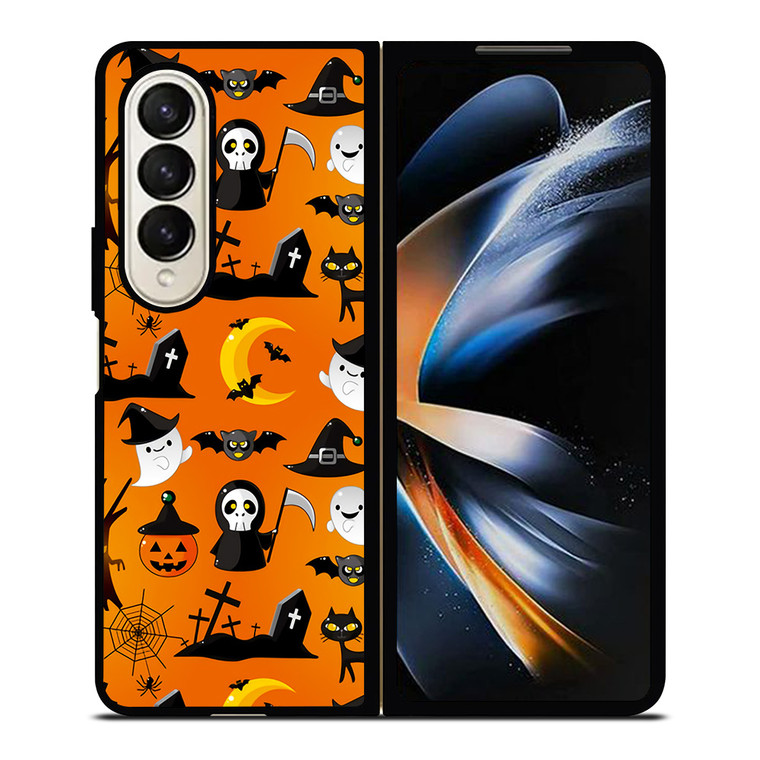 HAPPY HALLOWEEN CARTOON PATERN Samsung Galaxy Z Fold 4 Case Cover