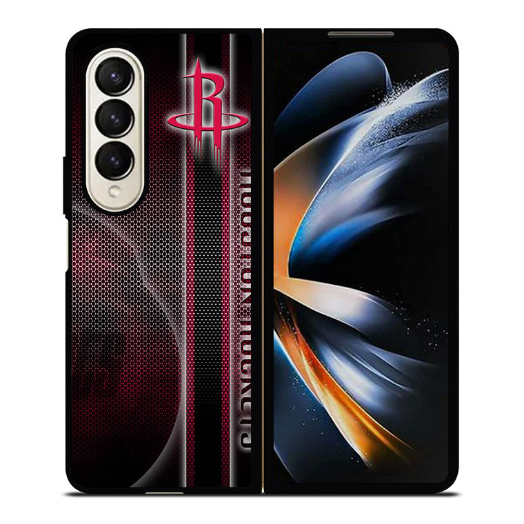 HOUSTON ROCKETS METAL LOGO Samsung Galaxy Z Fold 4 Case Cover