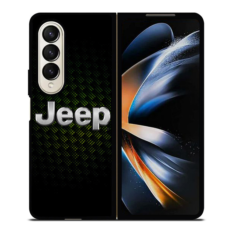 JEEP GREEN CARBON LOGO Samsung Galaxy Z Fold 4 Case Cover JEEP GREEN CARBON LOGO Samsung Galaxy Z Fold 4 Case Cover