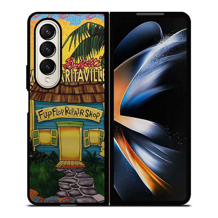 JIMMY BUFFETT MARGARITAVILLE FLIP FLOP Samsung Galaxy Z Fold 4 Case Cover