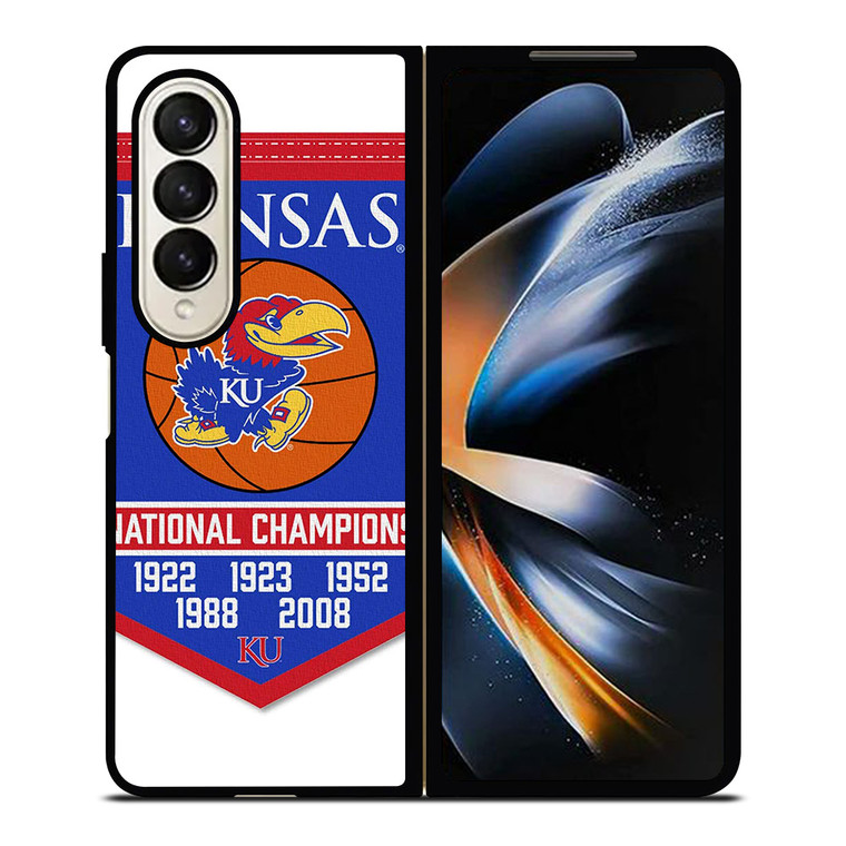 KANSAS JAYHAWKS UNIVERSITY BASKETBALL Samsung Galaxy Z Fold 4 Case Cover