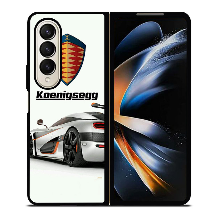 KOENIGSEGG WHITE CAR LOGO Samsung Galaxy Z Fold 4 Case Cover