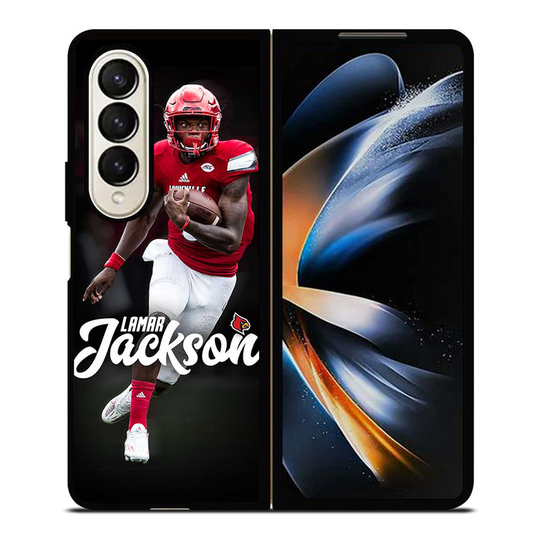 LAMAR JACKSON LOUISVILLE NFL Samsung Galaxy Z Fold 4 Case Cover LAMAR JACKSON LOUISVILLE NFL Samsung Galaxy Z Fold 4 Case Cover