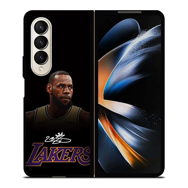 LEBRON JAMES LA LAKERS AUTOGRAPH Samsung Galaxy Z Fold 4 Case Cover