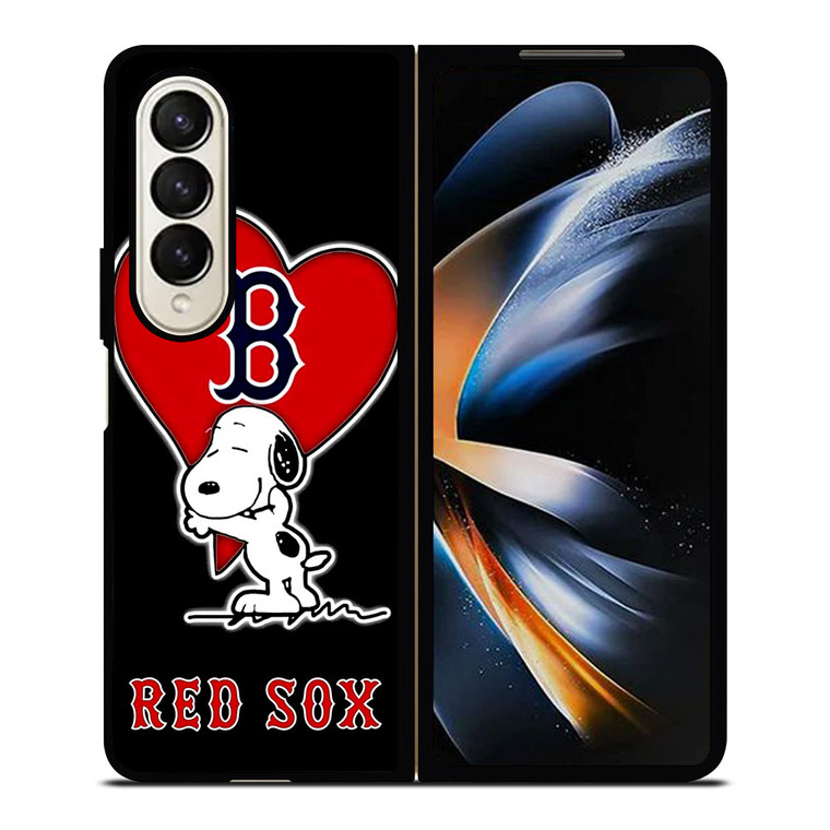 LOVE BOSTON RED SOX SNOOPY Samsung Galaxy Z Fold 4 Case Cover