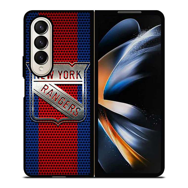 NEW YORK RANGERS LOGO METAL Samsung Galaxy Z Fold 4 Case Cover