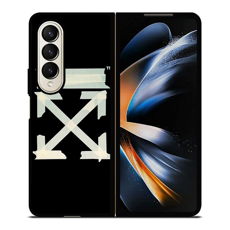 OFF WHITE TAPE LOGO Samsung Galaxy Z Fold 4 Case Cover