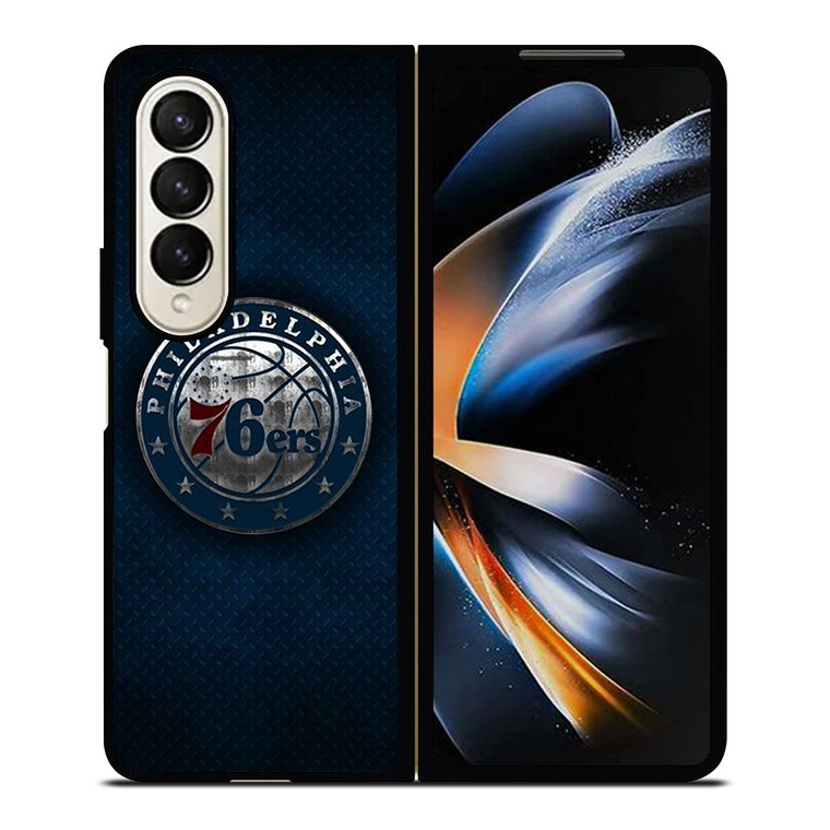 PHILADELPHIA 76ERS METAL LOGO Samsung Galaxy Z Fold 4 Case Cover