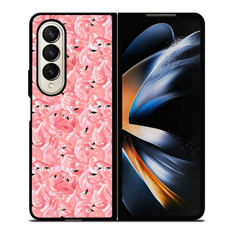 PINK FLAMINGO PATTERN Samsung Galaxy Z Fold 4 Case Cover