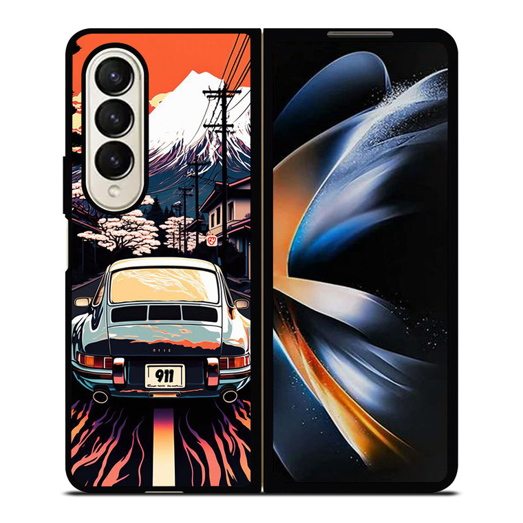 PORSCHE CAR 911 RACING CAR PAINTING Samsung Galaxy Z Fold 4 Case Cover