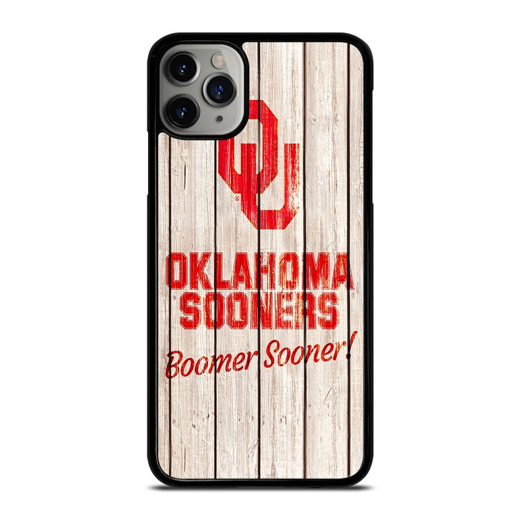 OKLAHOMA SOONERS WOODEN LOGO iPhone 11 Pro Max Case Cover