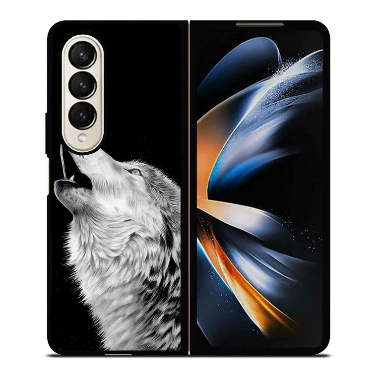 ROAR WHITE WOLF Samsung Galaxy Z Fold 4 Case Cover